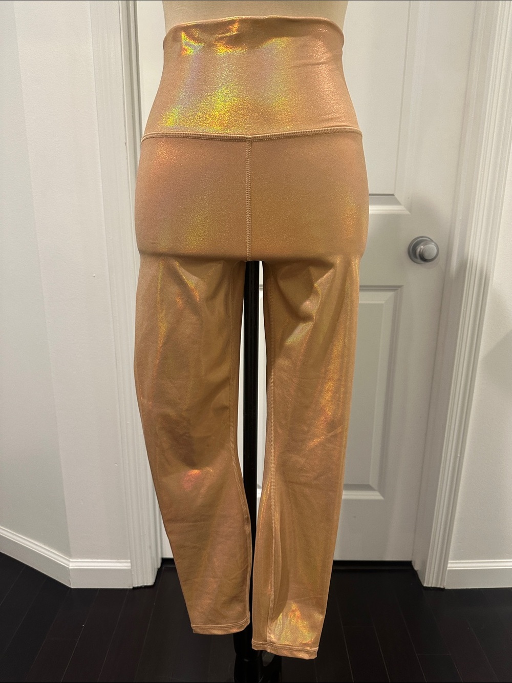 Fabletics Metallic Gold High-Rise Kids Leggings